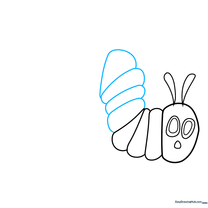 Adding four additional body segments to the caterpillar's growing frame.