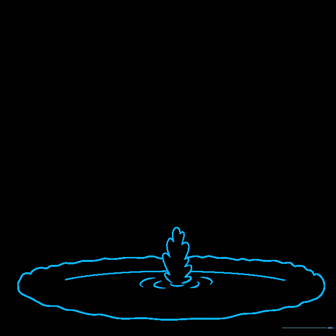 Adding a fountain feature to the front lawn of the White House drawing.