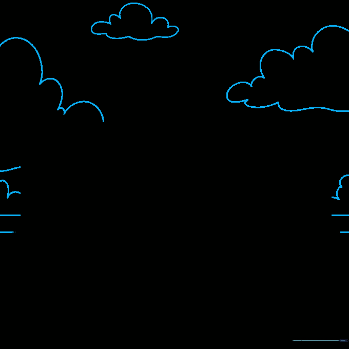 Adding clouds to the sky to complete the White House scene.