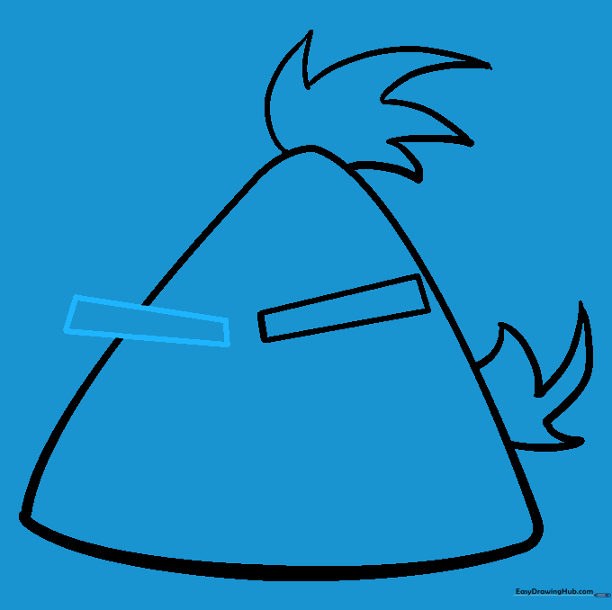 Drawing the second eyebrow, creating a pair of angry, slanted brows.