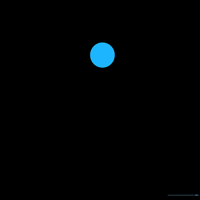 The upper half of the Yin Yang symbol and the bottom small circle are shaded black.