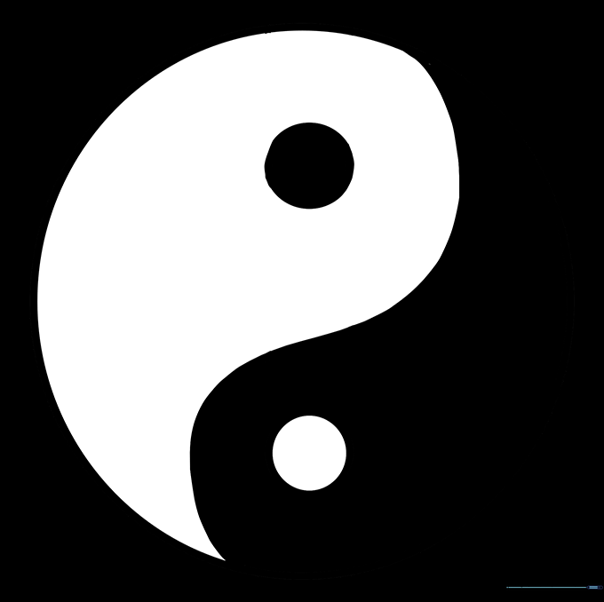 The final, polished Yin Yang symbol ready for display.