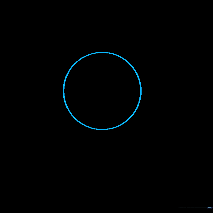 A simple pencil-sketched circle representing the front face of Thomas the Train.