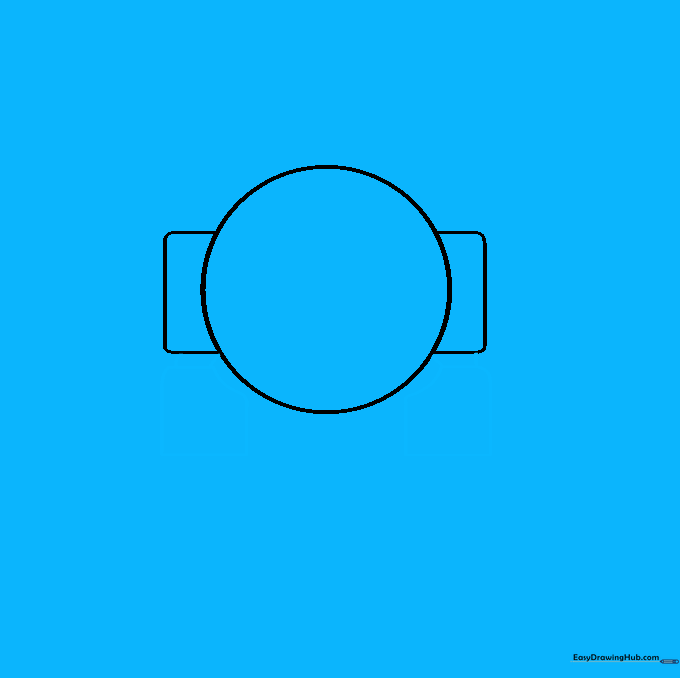 Geometric shapes added beneath the tanks to establish the base of the train engine.