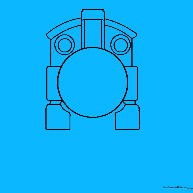 The front buffer and cowcatcher assembly added to the base of the train.