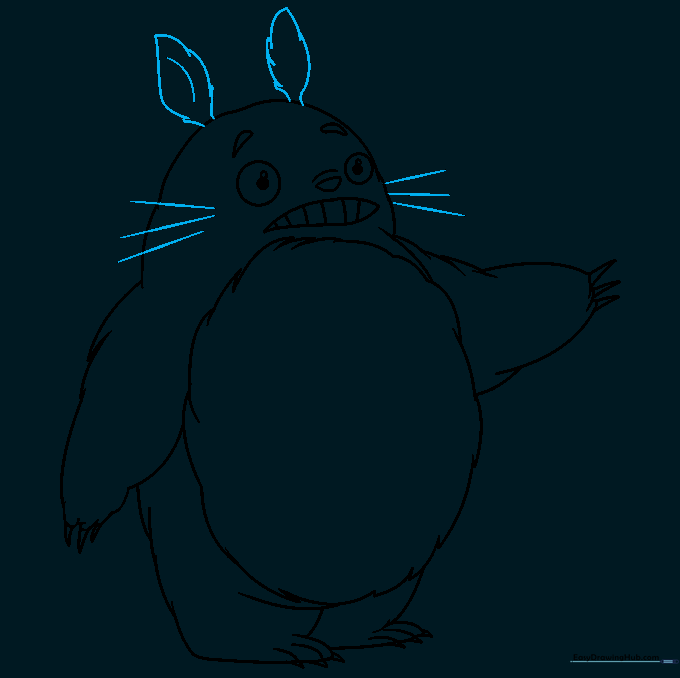 Totoro's head with tall ears and whiskers added to the cheeks.