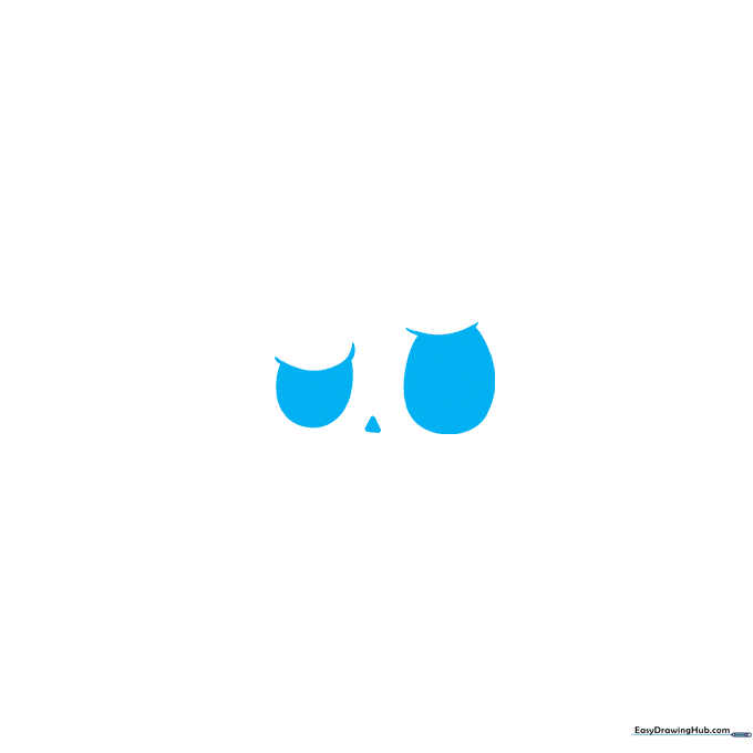Pencil sketch showing Tycoco's eyes and nose placement on a white background.