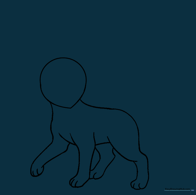 Cleaned line art of Umbreon with construction lines removed.
