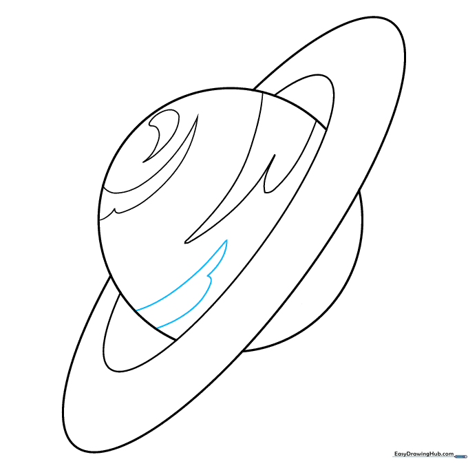 Adding an additional irregular cloud shape to the center of the planet.