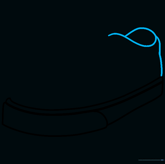 Adding the heel structure and the opening for the foot using an S-shaped curve.