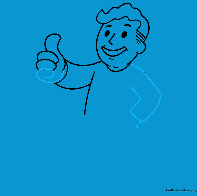 Adding the second arm and completing the hand structure.