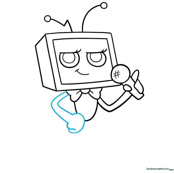 Adding the second arm to the character's body.