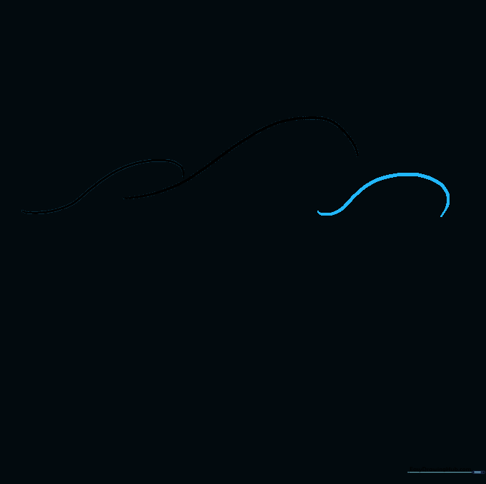 Three connected curved lines creating a rhythmic wave pattern.