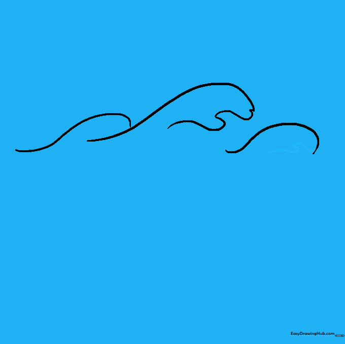 A smaller wave crest with a frothy whitecap added.