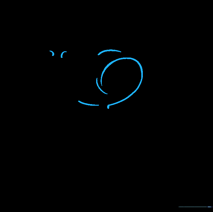 Yoshi's face outline showing the snout and nostril details.