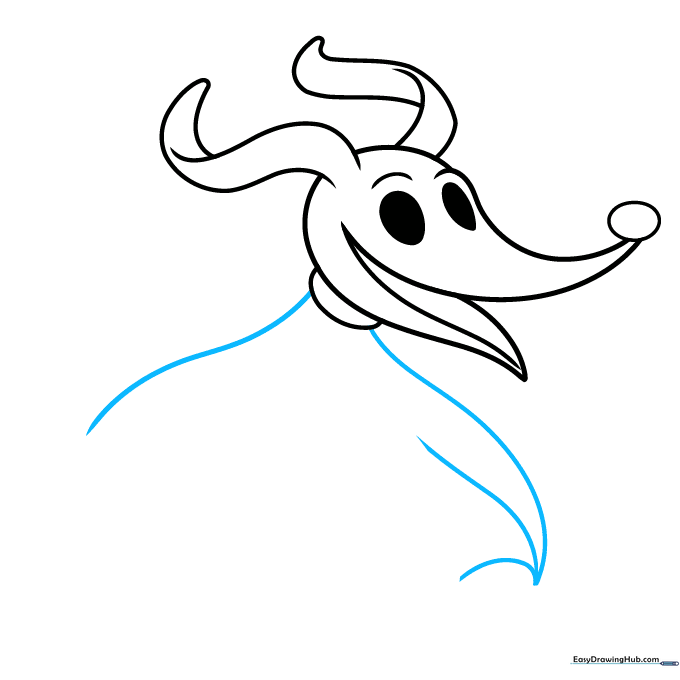 Adding detail lines to the body to represent the folds of the ghost sheet.