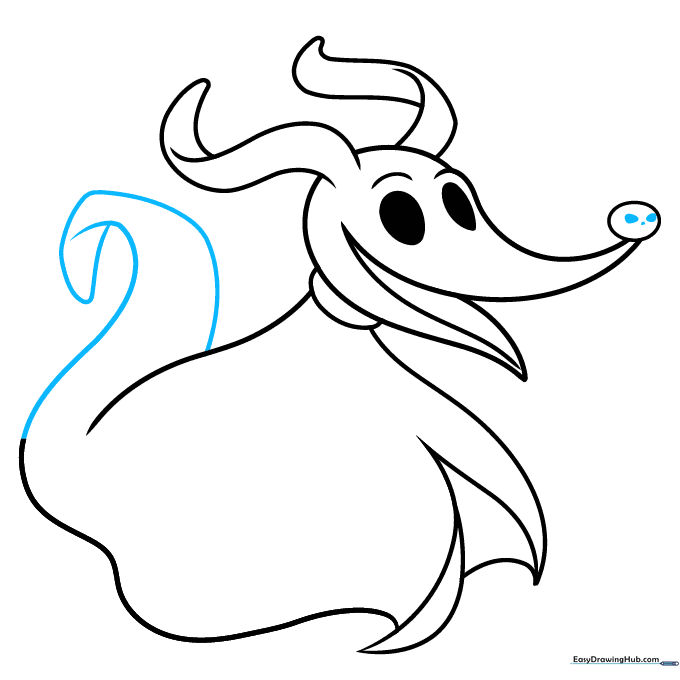 Adding the nose details and tail tip to the Zero drawing.