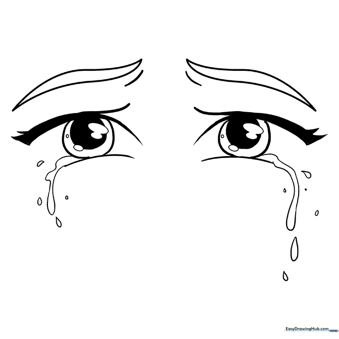Expressive Tears Coloring Page