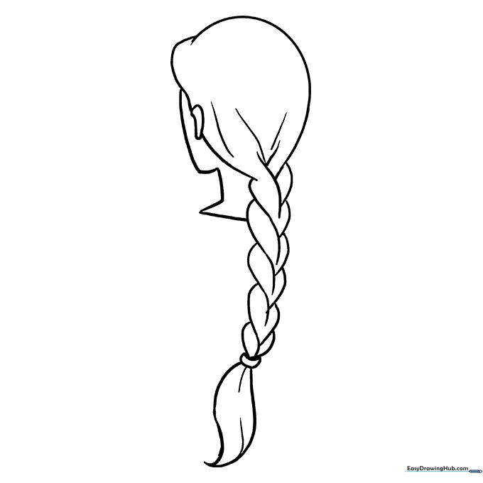 Braided Hairstyle Coloring Page