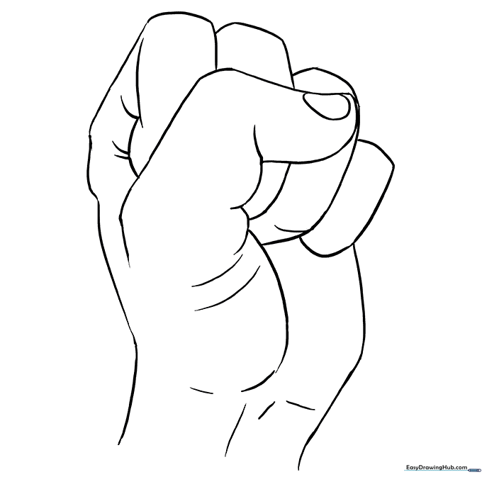 Clenched Fist Coloring Page