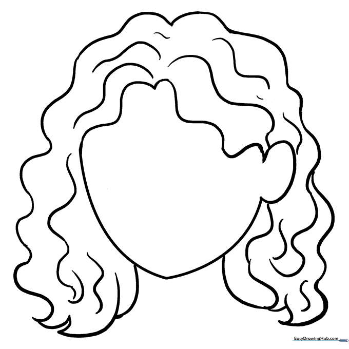 Curly Hair Coloring Page
