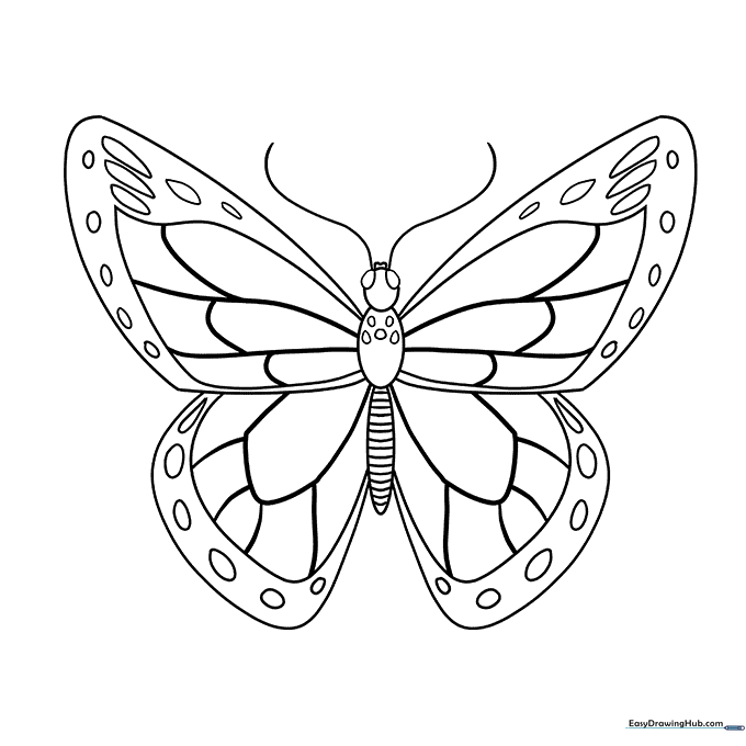 Monarch Butterfly Coloring Sheet