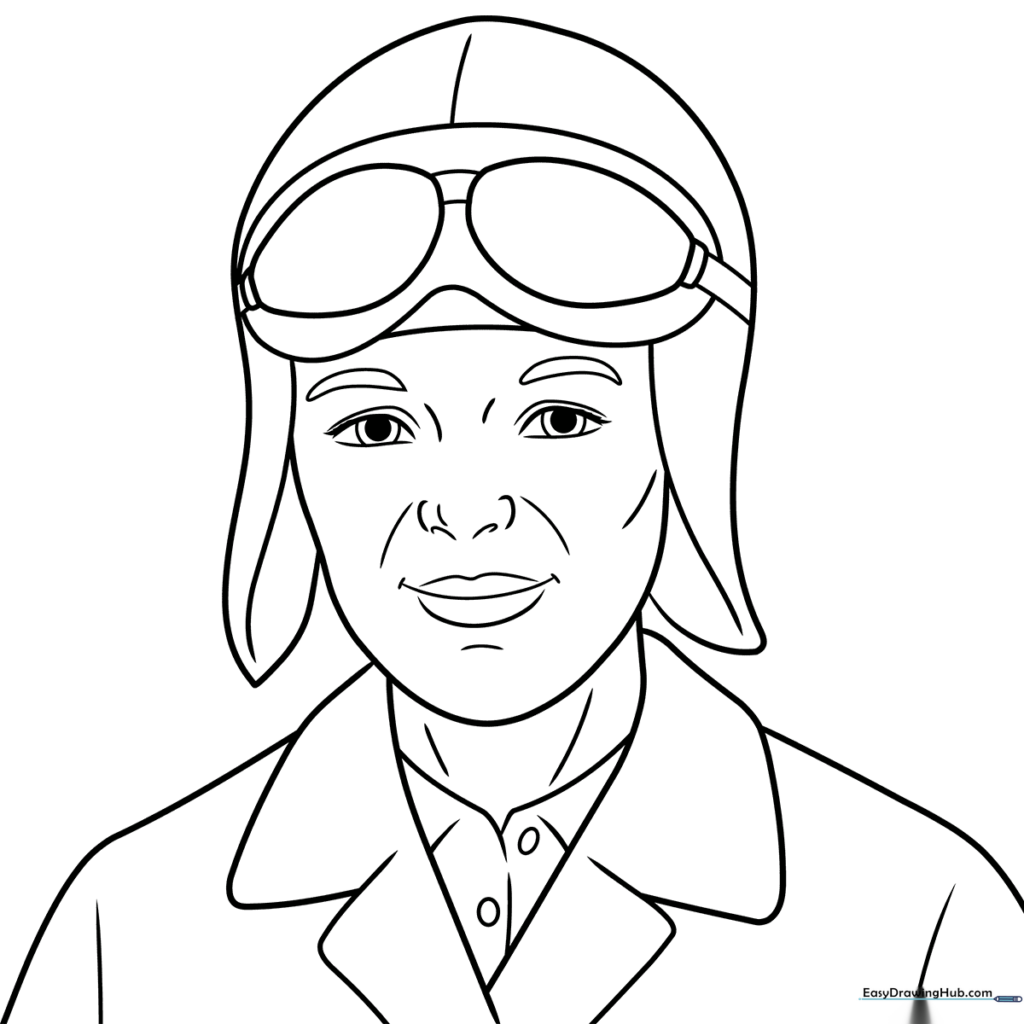 Amelia Earhart Coloring Sheet