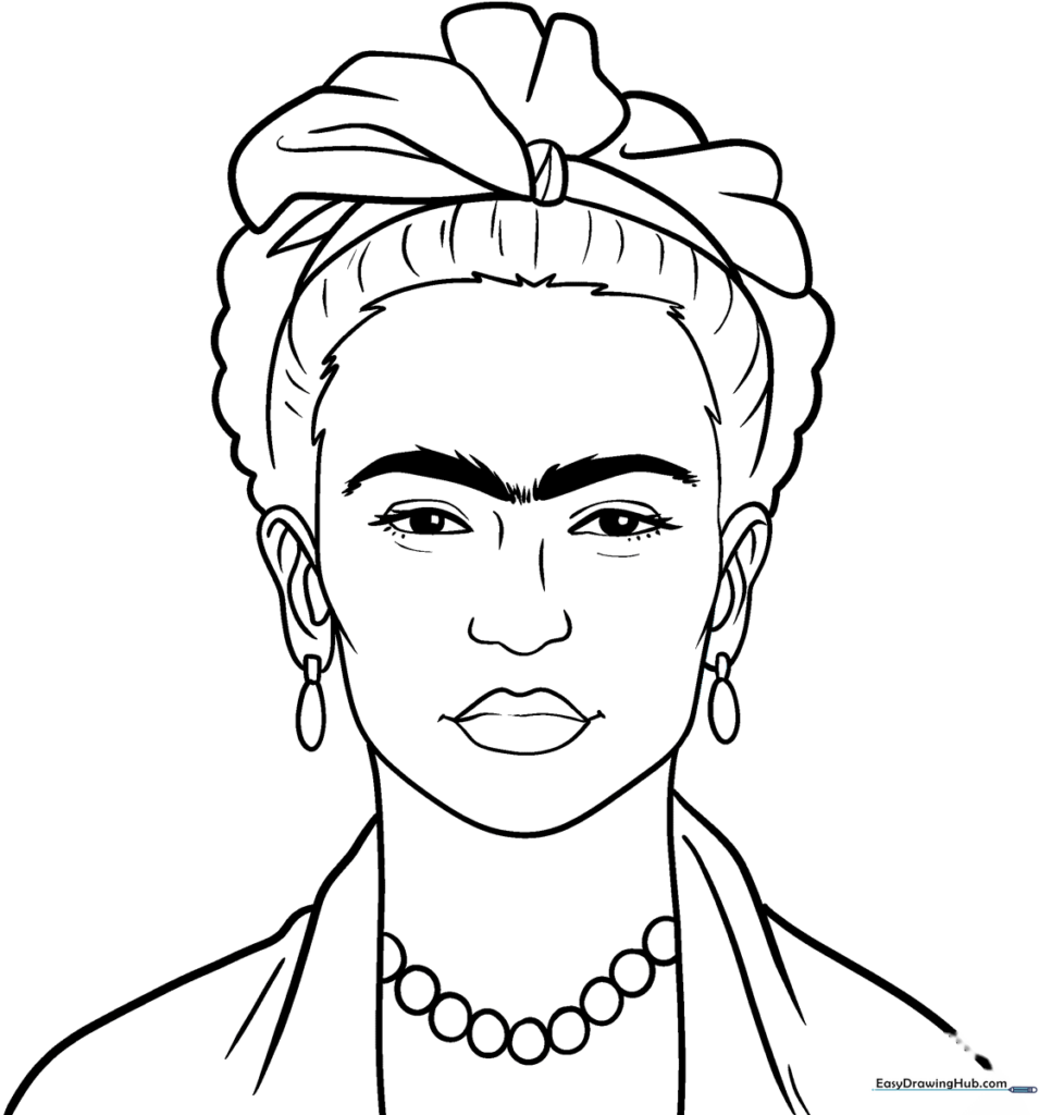 Frida Kahlo Coloring Sheet