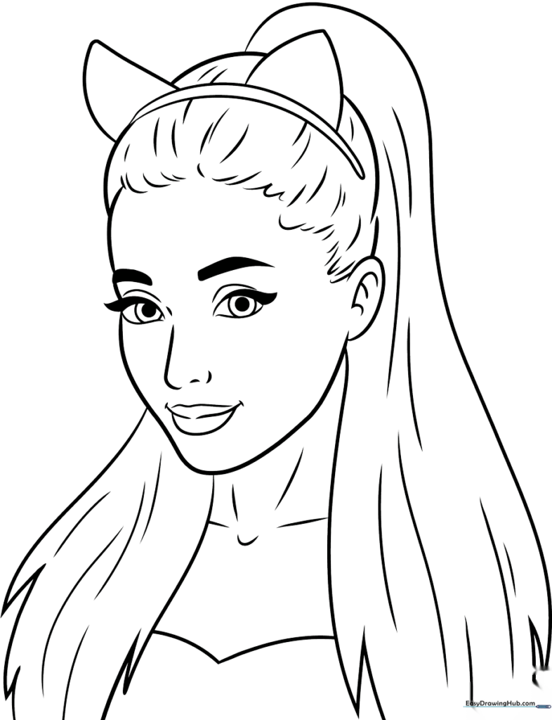 Ariana Grande Coloring Sheet