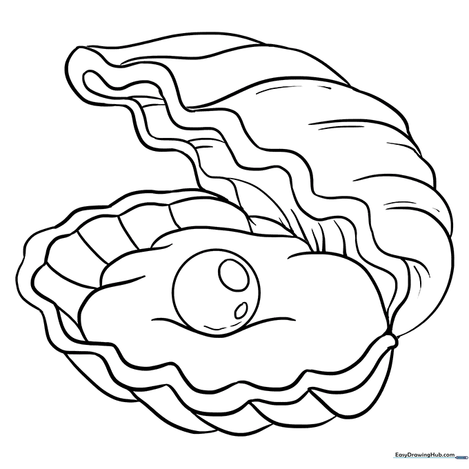 Oyster with Pearl Coloring Page