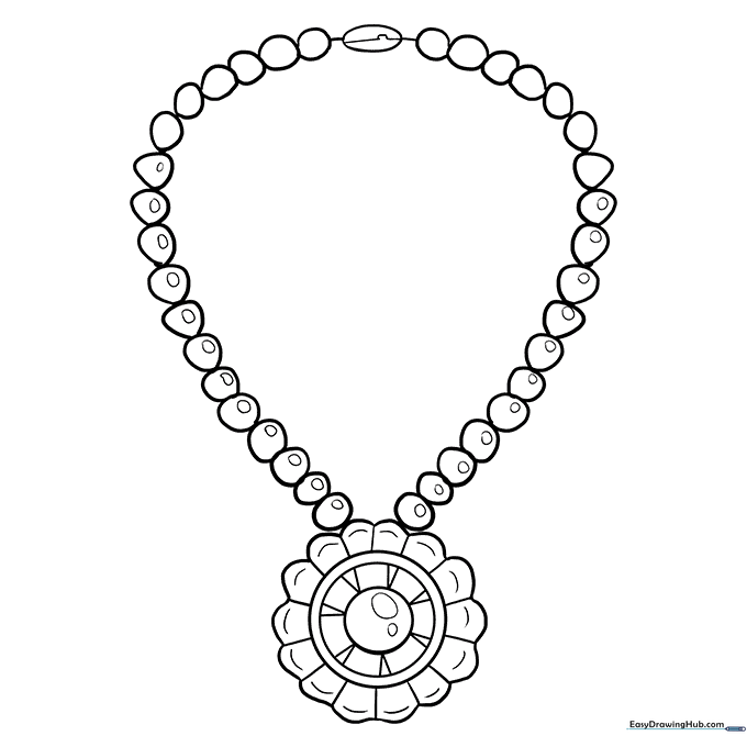 Pearl Necklace Coloring Page