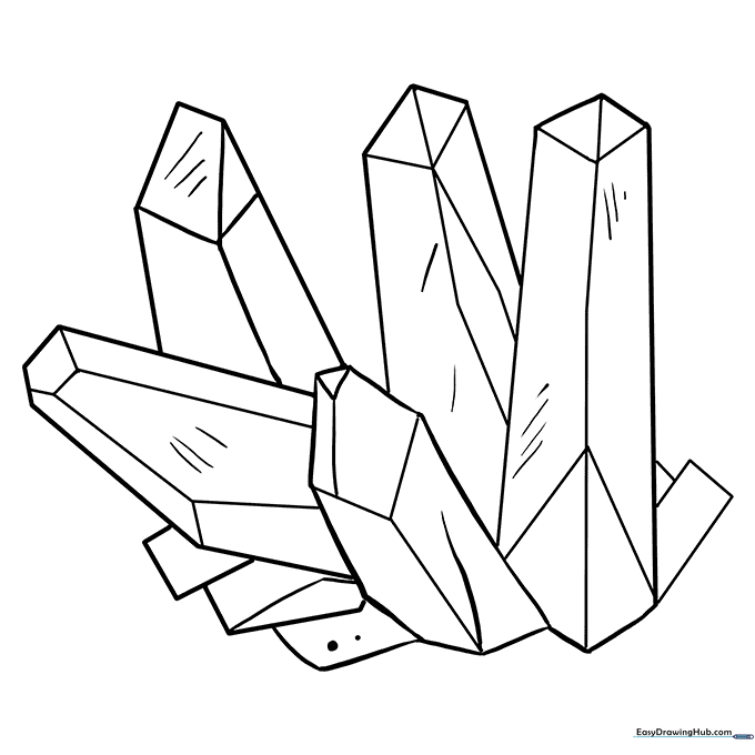 Raw Crystal Coloring Page