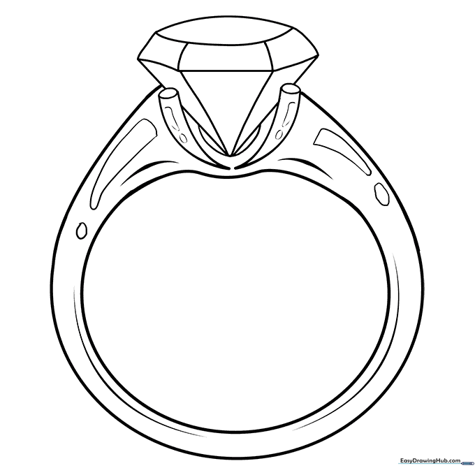 Diamond Ring Coloring Page