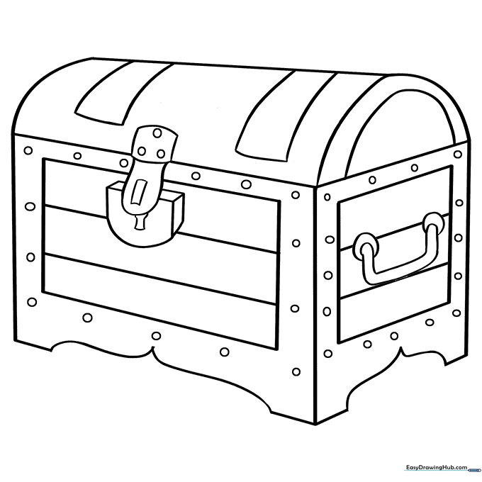 Treasure Chest Coloring Page
