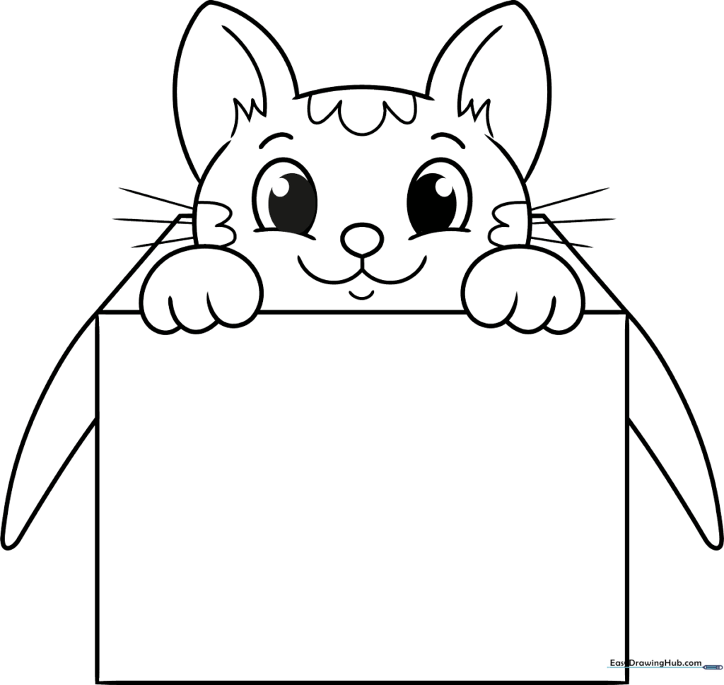 Curious Kitten in a Box