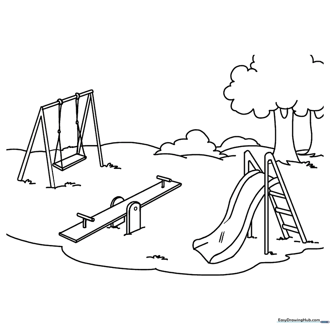 Playground Coloring Sheet
