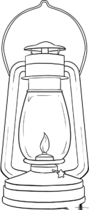 Printable Lantern Coloring Page for Kids