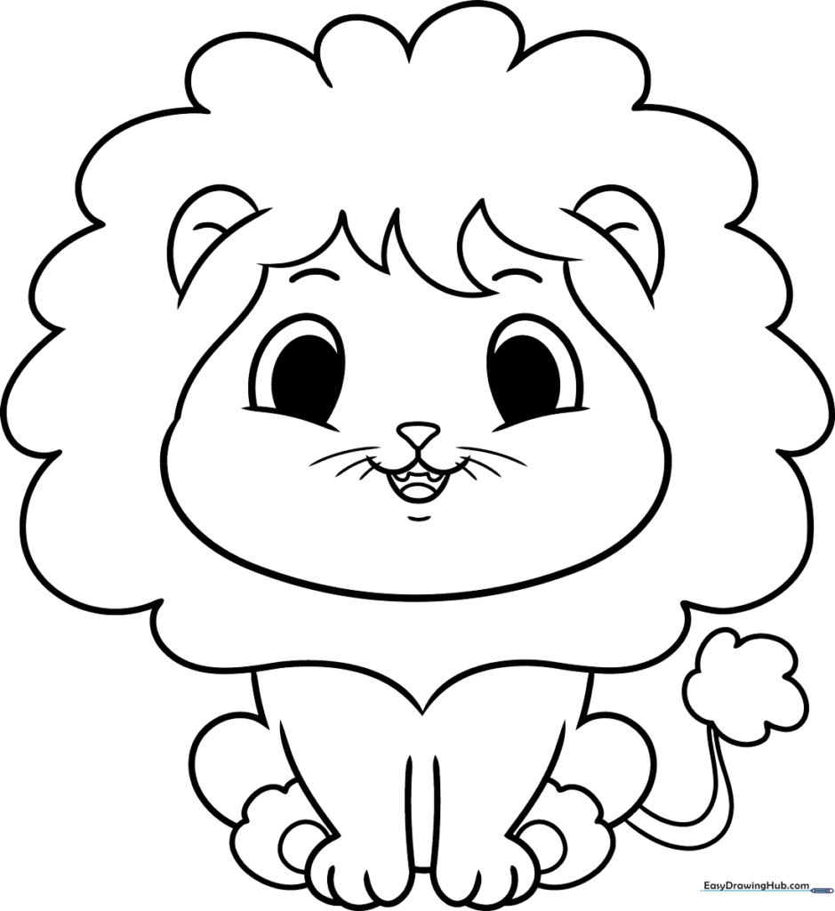 Friendly Cartoon Lion