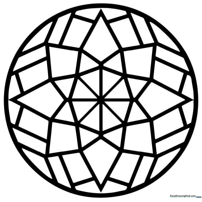 Star Mandala Coloring Sheet