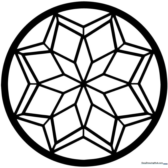 Easy Mandala Coloring Sheet