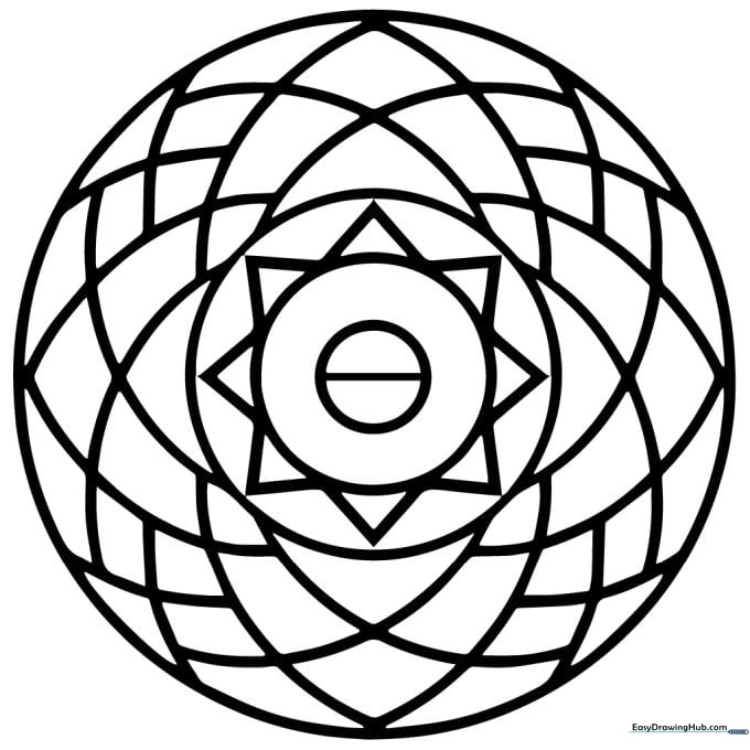 Simple Mandala Coloring Sheet