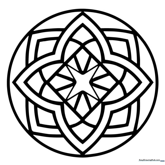Celestial Mandala Coloring Sheet