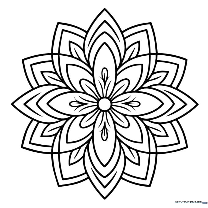 Flower Mandala Coloring Sheet