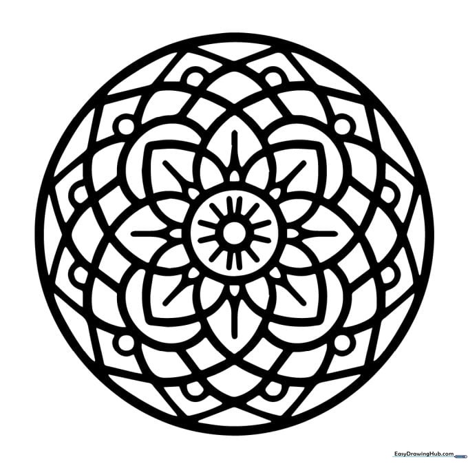 Calming Mandala Coloring Sheet