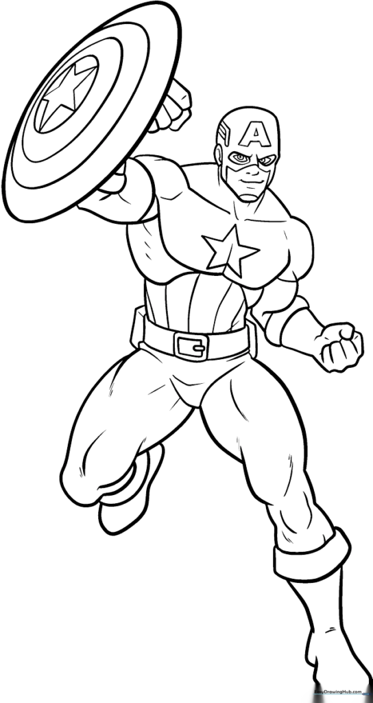 Captain America Coloring Sheet