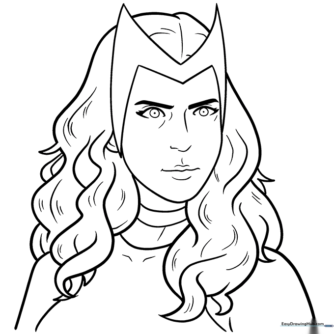Scarlet Witch (Wanda Maximoff) Coloring Sheet