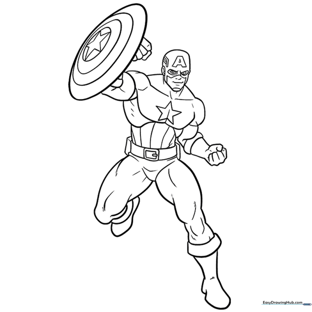 Captain America Coloring Sheet