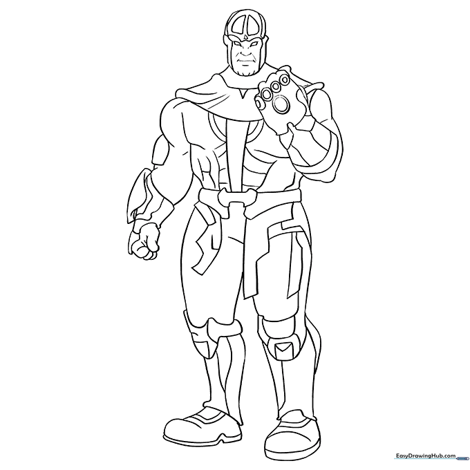 Thanos from The Avengers Coloring Sheet