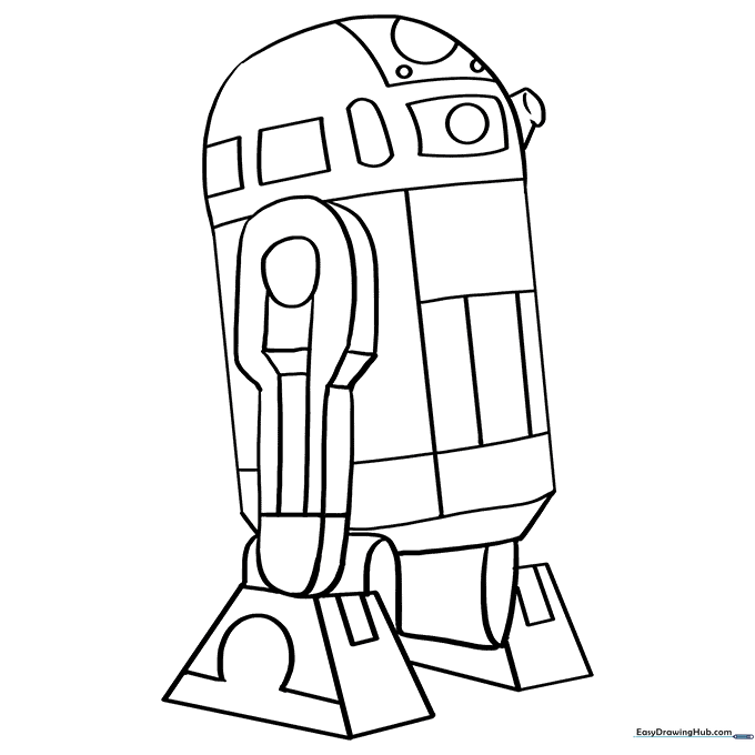 R2-D2 from Star Wars Coloring Sheet