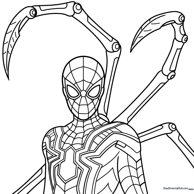 Iron Spider from The Avengers Coloring Sheet